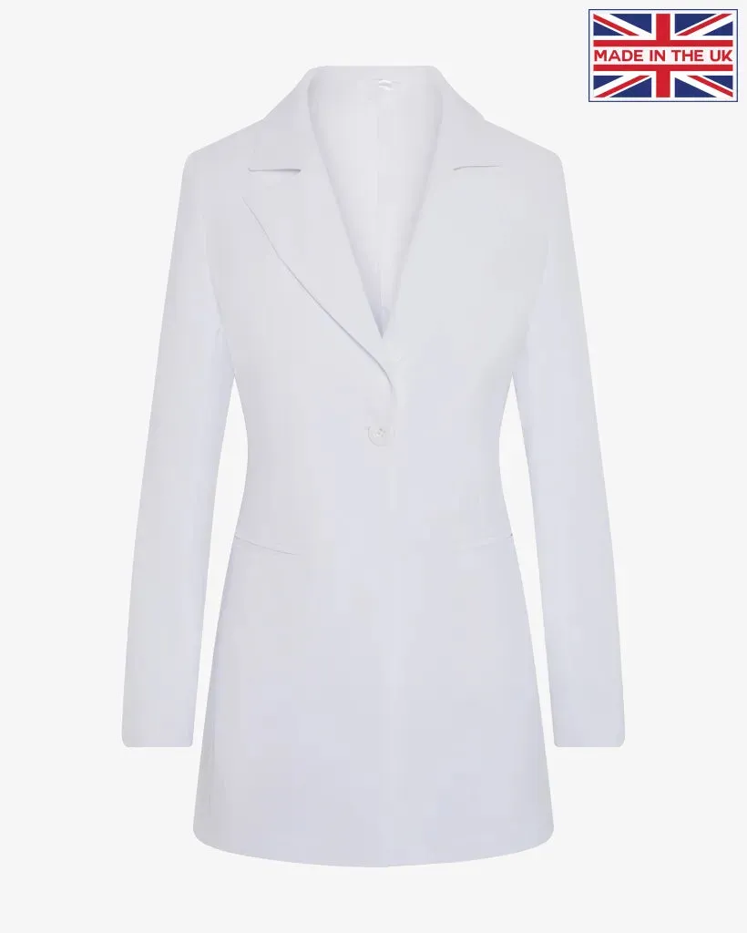 De La Creme Womens Collared Formal Longline Blazer