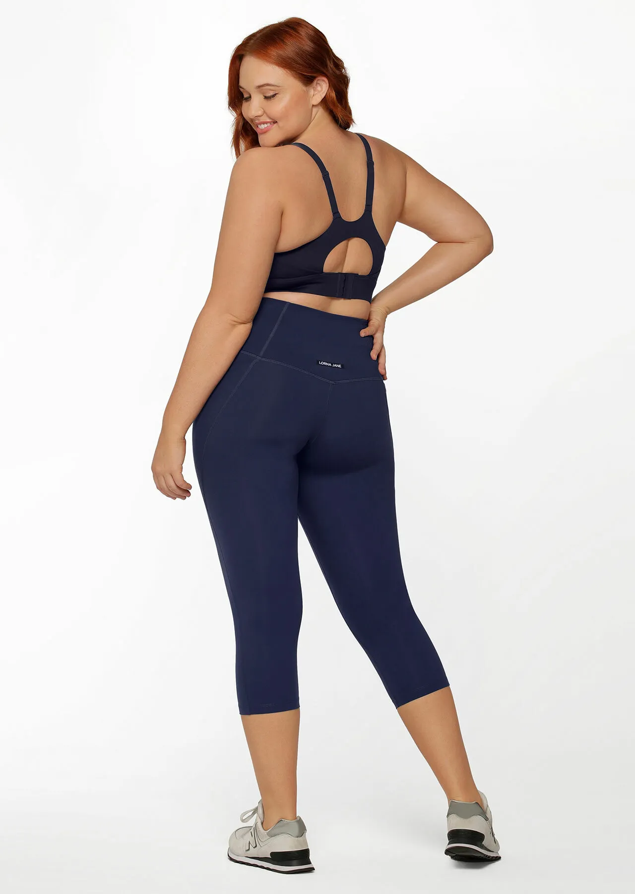 Distance Support Phone Pocket 7/8 Leggings | Blue | Tights and Leggings | Lorna Jane Australia