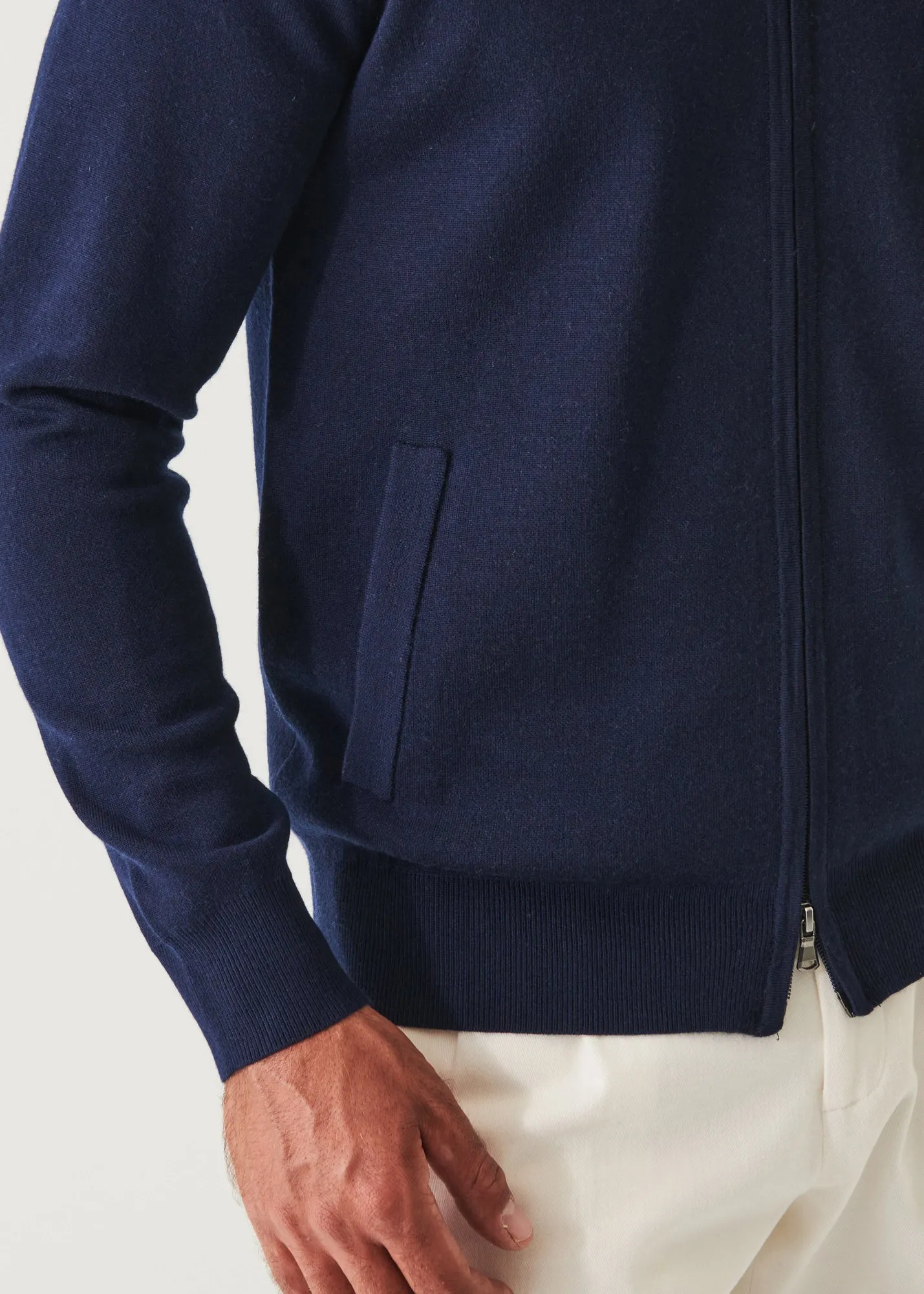 DOUBLE FACE ZIP-UP CARDIGAN