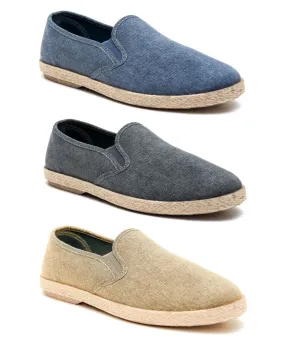 ESPADRILLES MOCASSINI UOMO SLIP ON SCARPE BASSE CALZATURE CASUAL BARCA