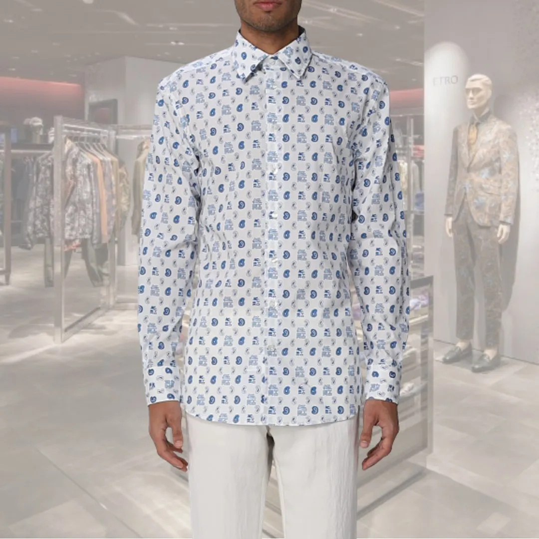 ETRO  |Long Sleeves Cotton Luxury Shirts