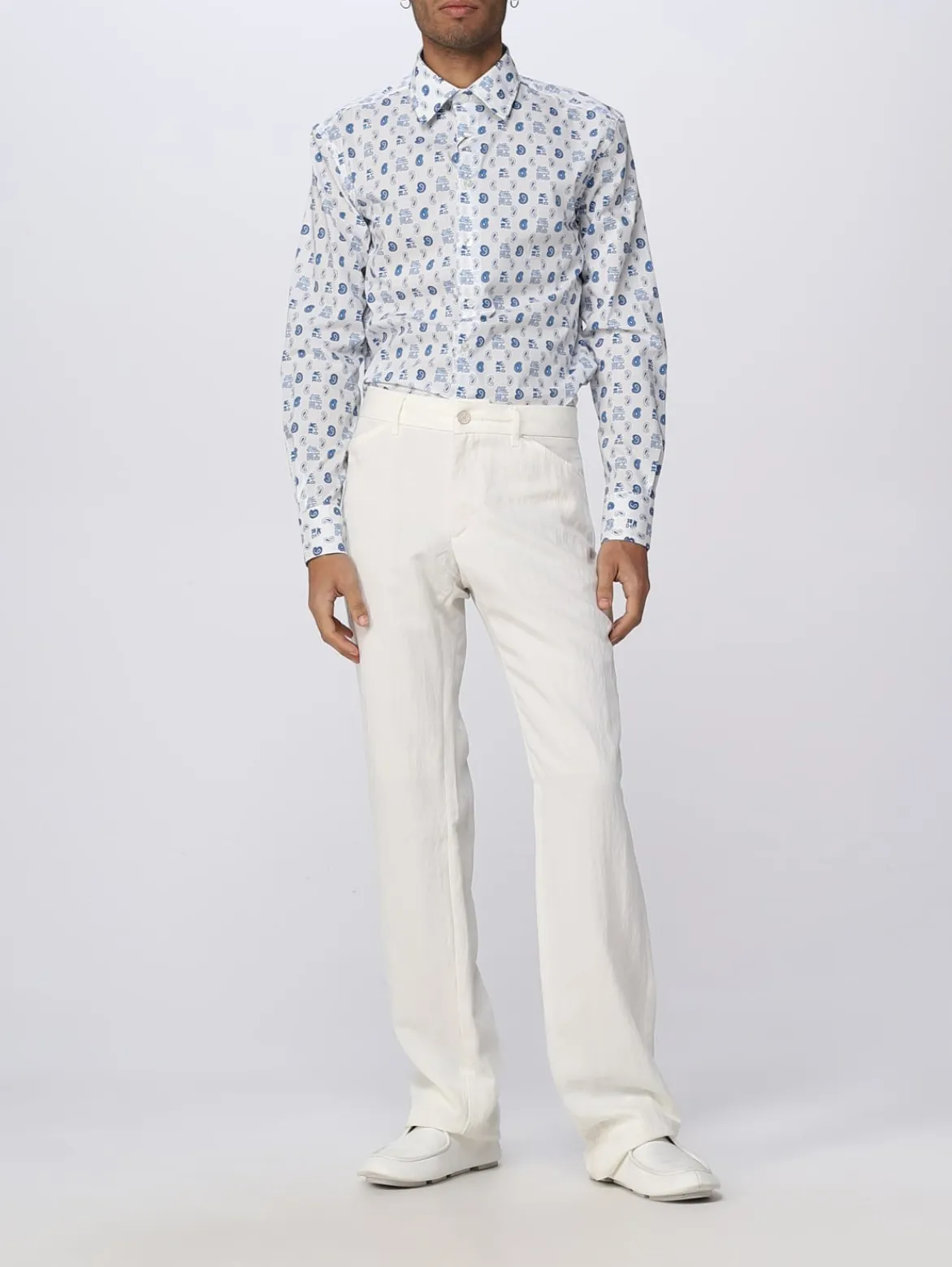 ETRO  |Long Sleeves Cotton Luxury Shirts