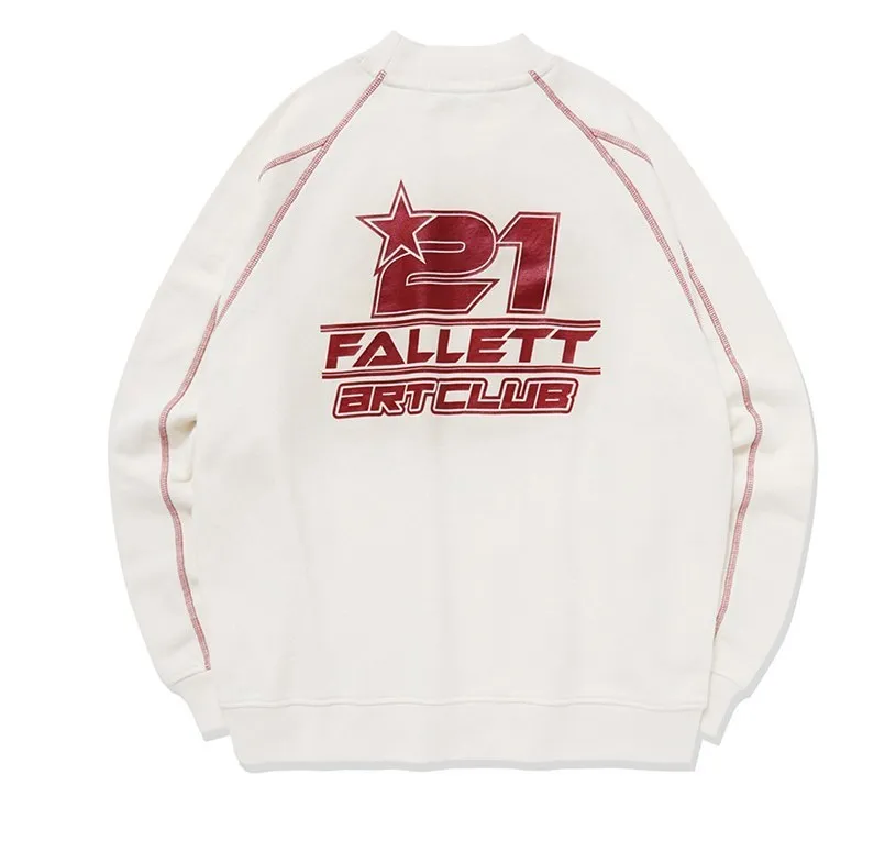 Fallett  |Unisex Street Style Long Sleeves Logo Sweatshirts