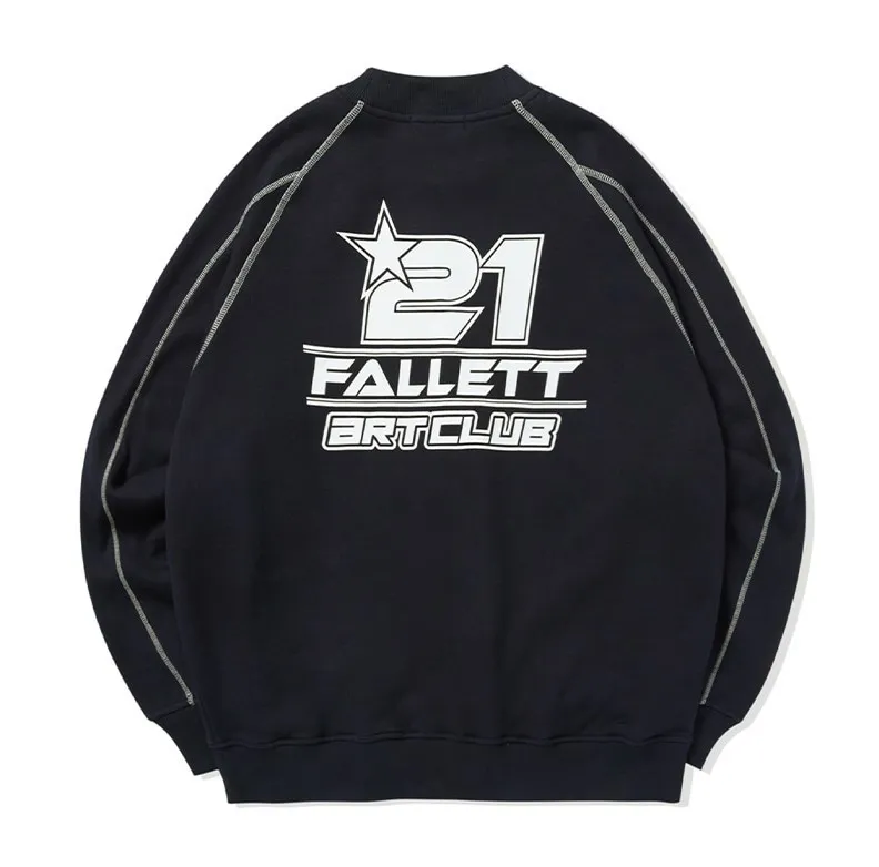 Fallett  |Unisex Street Style Long Sleeves Logo Sweatshirts