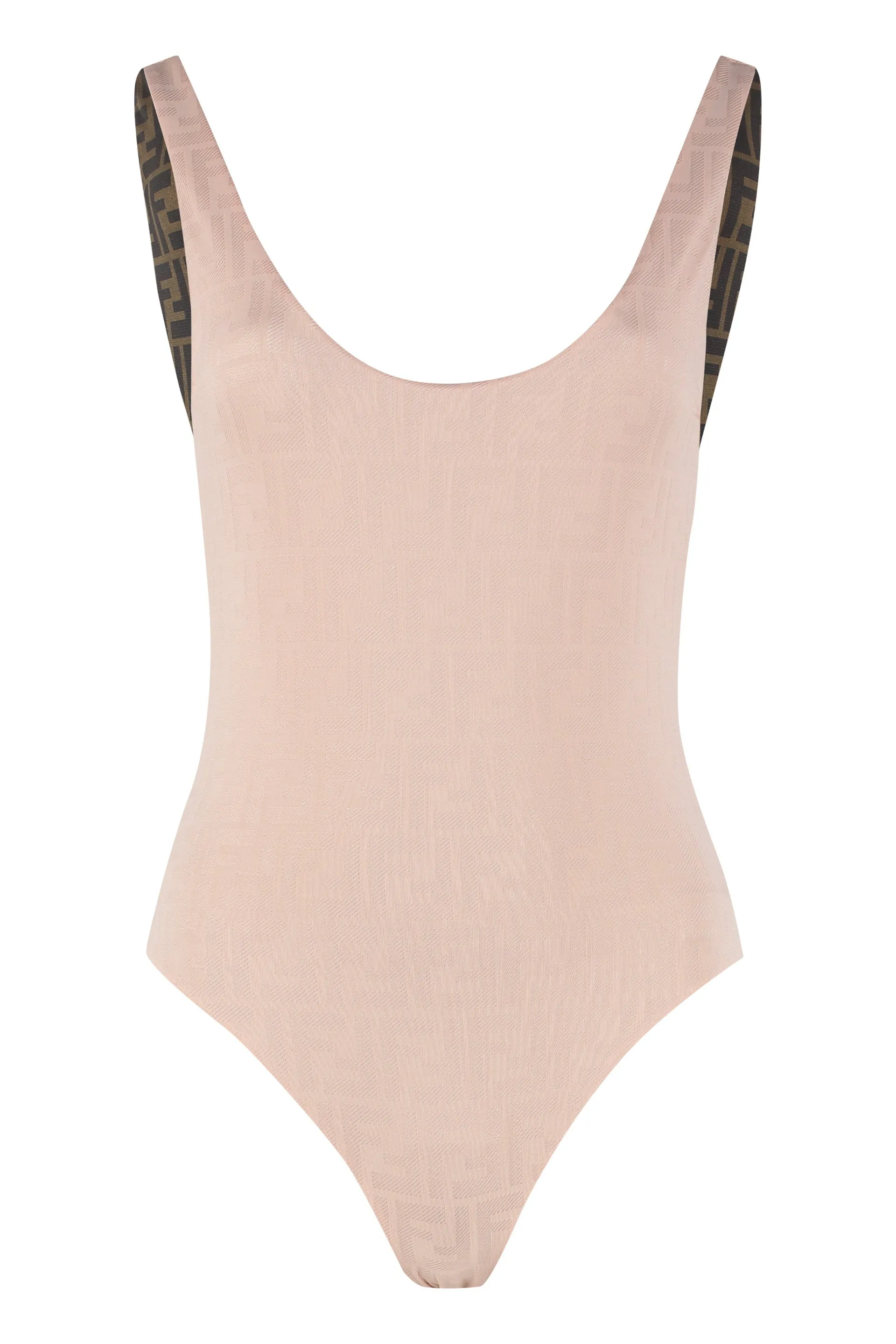 Fendi Monogram Reversible Open Back Swimsuit