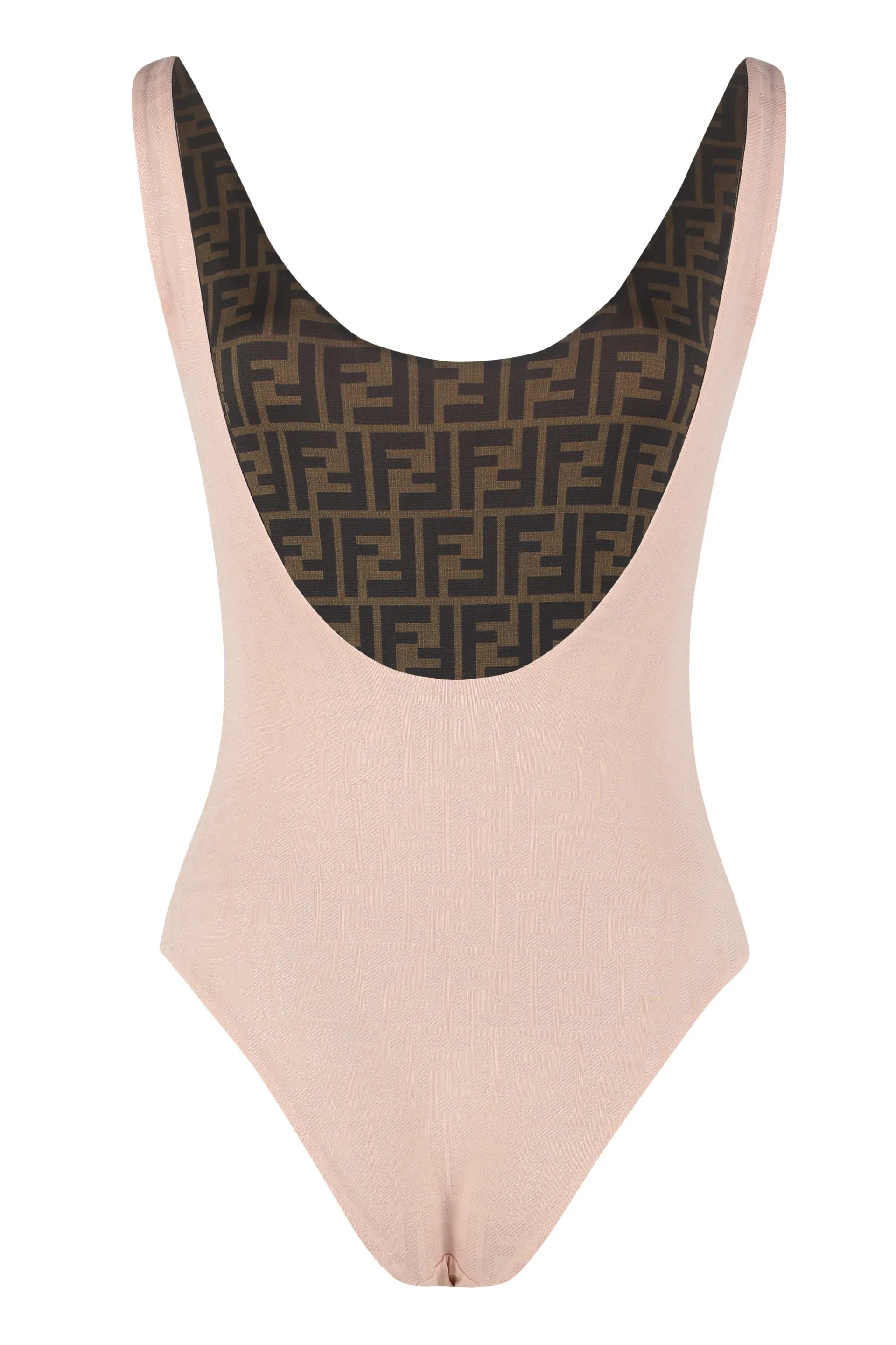 Fendi Monogram Reversible Open Back Swimsuit