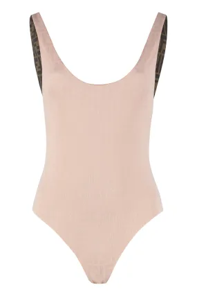 Fendi Monogram Reversible Open Back Swimsuit