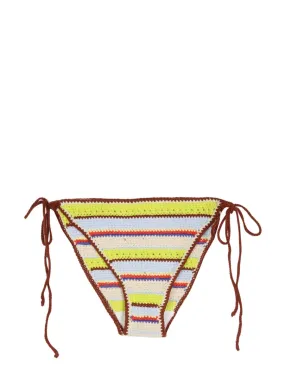 Ganni Crochet Striped Bikini Bottom