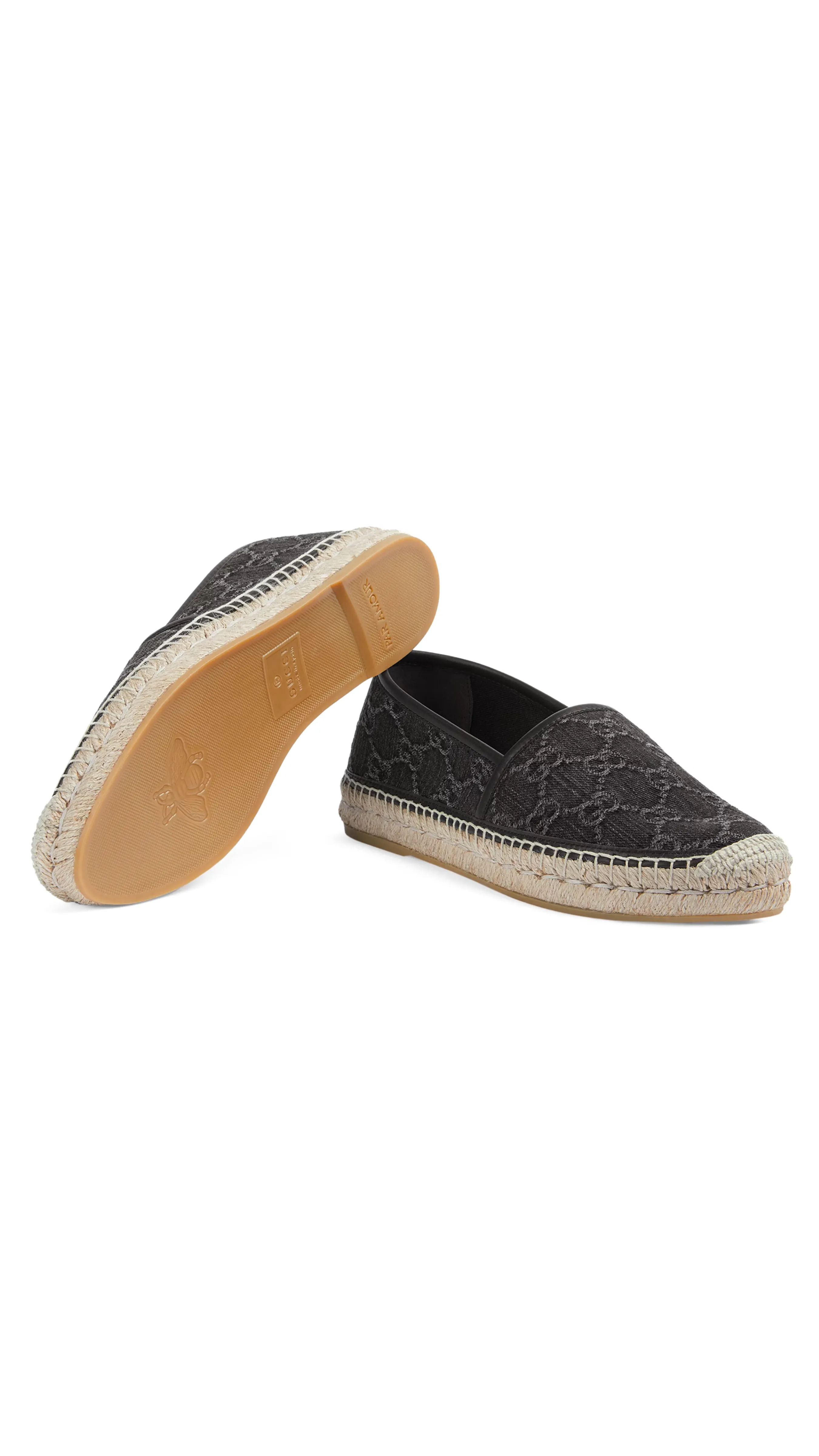 GG Denim Espadrilles - Black