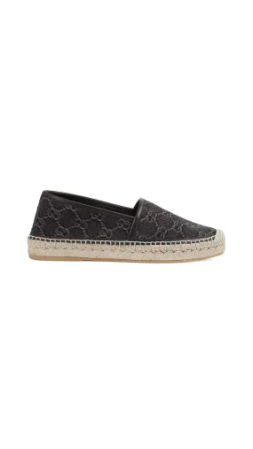 GG Denim Espadrilles - Black