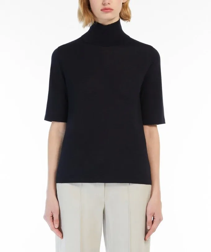 Gigi wool yarn polo-neck sweater