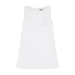 Grace Ruffle Sleeve Shift Dress White Eyelet