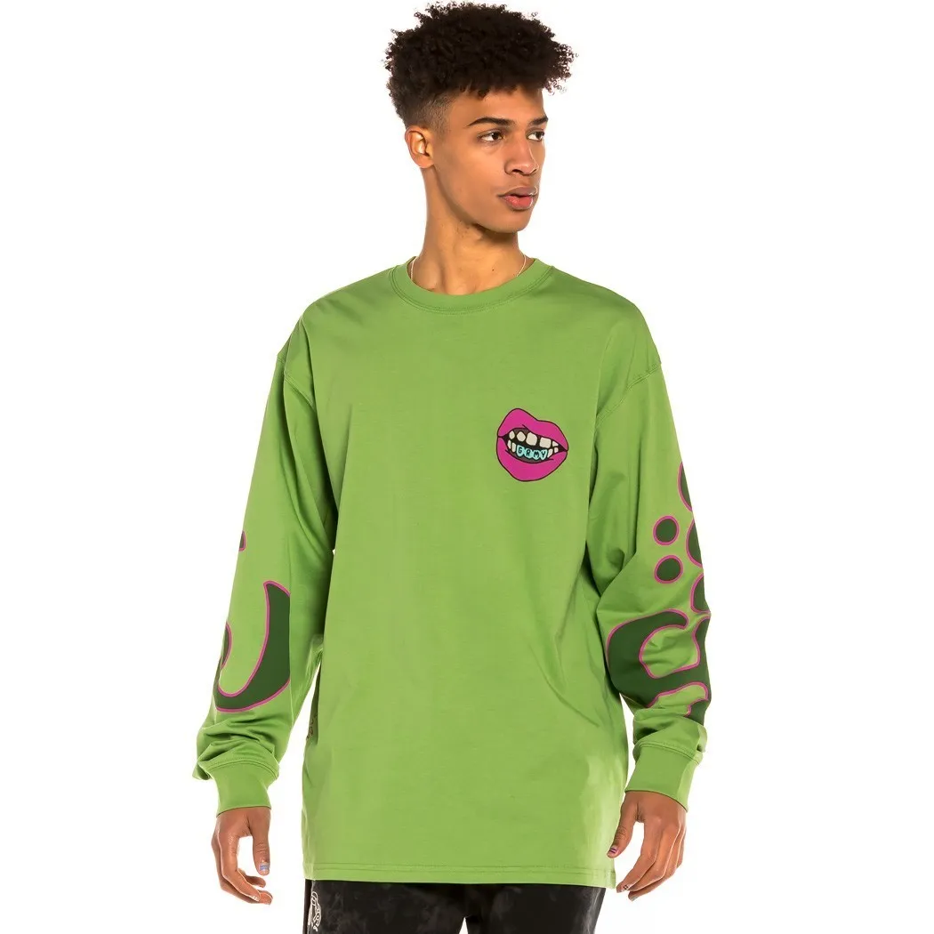 GRIMEY  |Crew Neck Street Style Long Sleeves Cotton