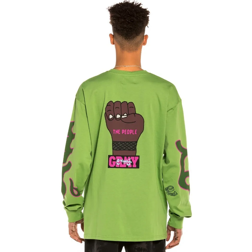 GRIMEY  |Crew Neck Street Style Long Sleeves Cotton