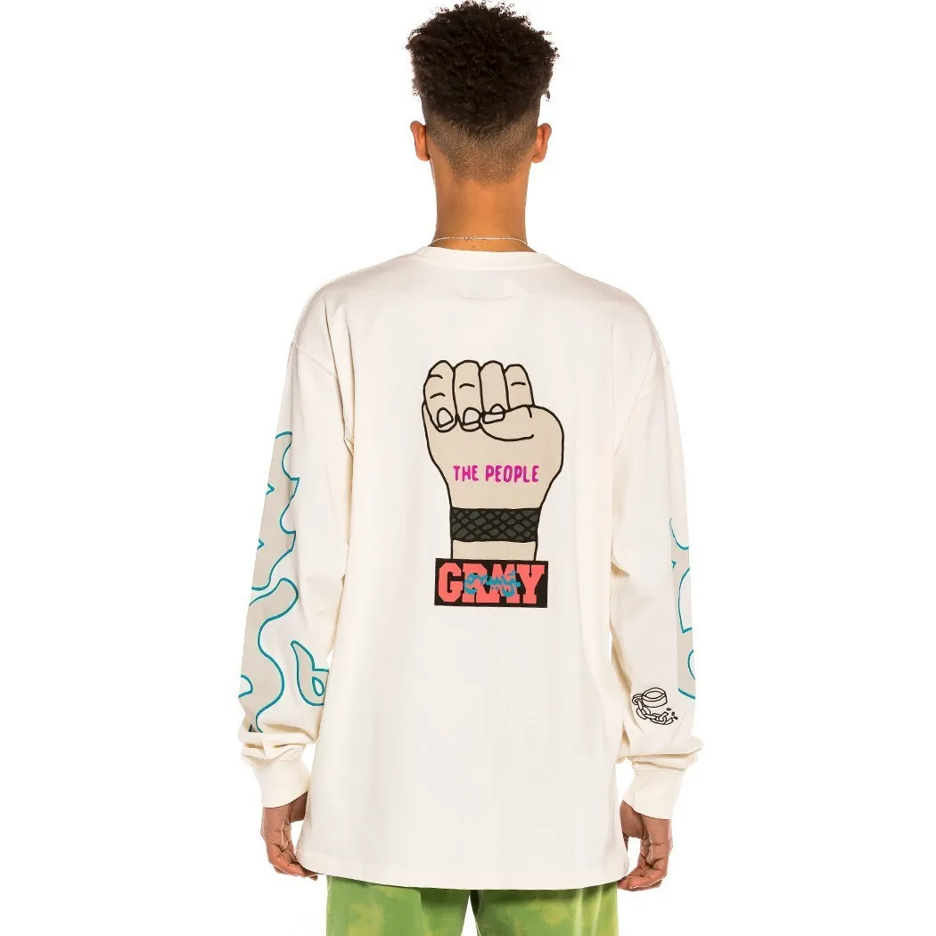 GRIMEY  |Crew Neck Street Style Long Sleeves Cotton