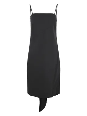 Helmut Lang Scarf Hem Dress in Black