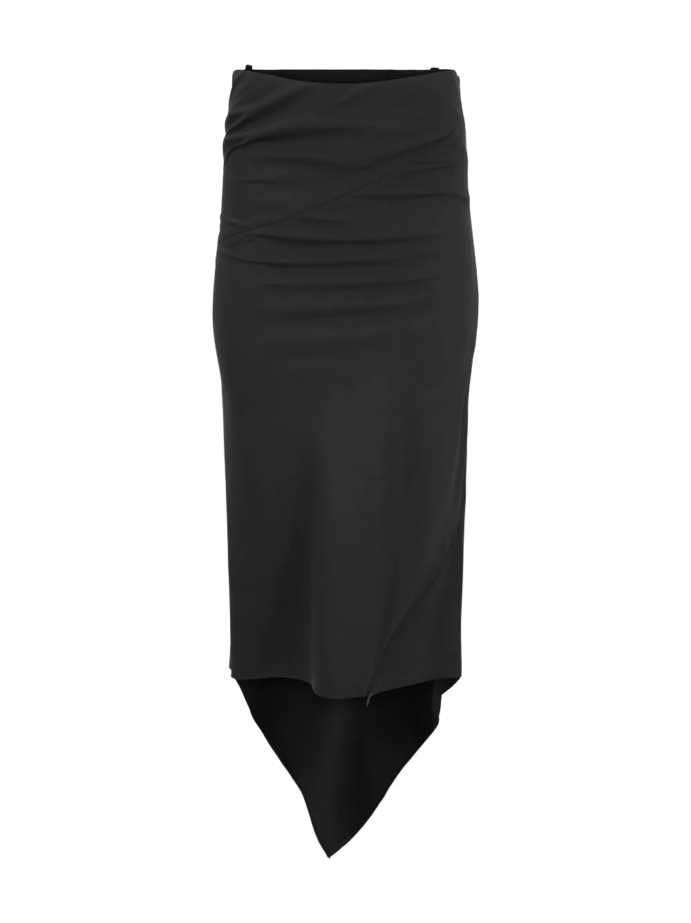 Helmut Lang Scarf Hem Dress in Black