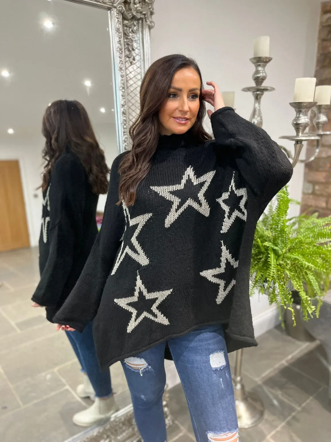 Hi-Lo Multi Lurex Star Jumper Velma