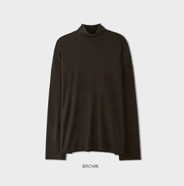 HUE  |Long Sleeves Plain Cotton Tops