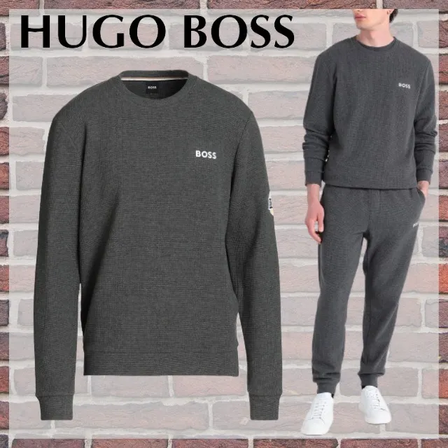 Hugo Boss  |Crew Neck Pullovers Unisex Street Style Long Sleeves Plain