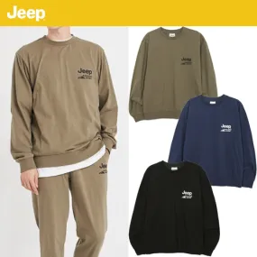 JEEP  |Unisex Street Style Long Sleeves Logo Sweatshirts