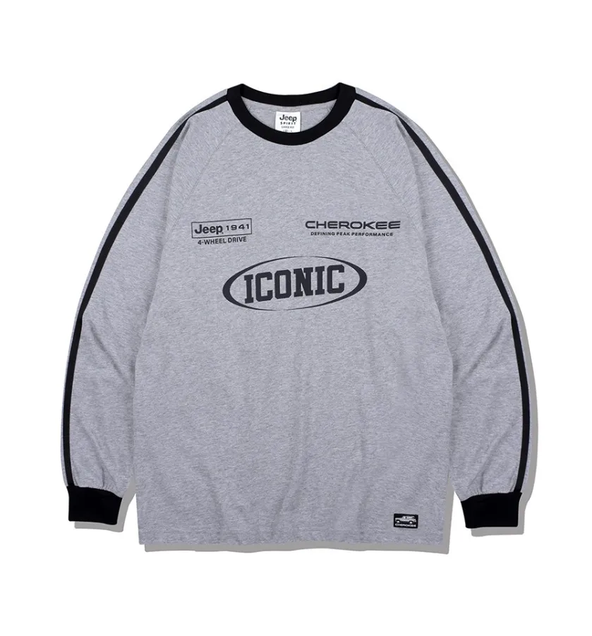 JEEP  |Unisex Street Style Long Sleeves Plain Cotton