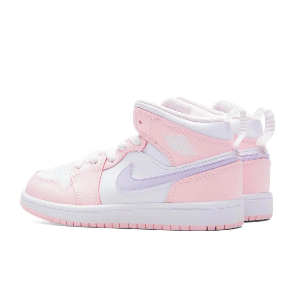 Jordan 1 Mid (PS) - Pink Wash/Violet Frost/White