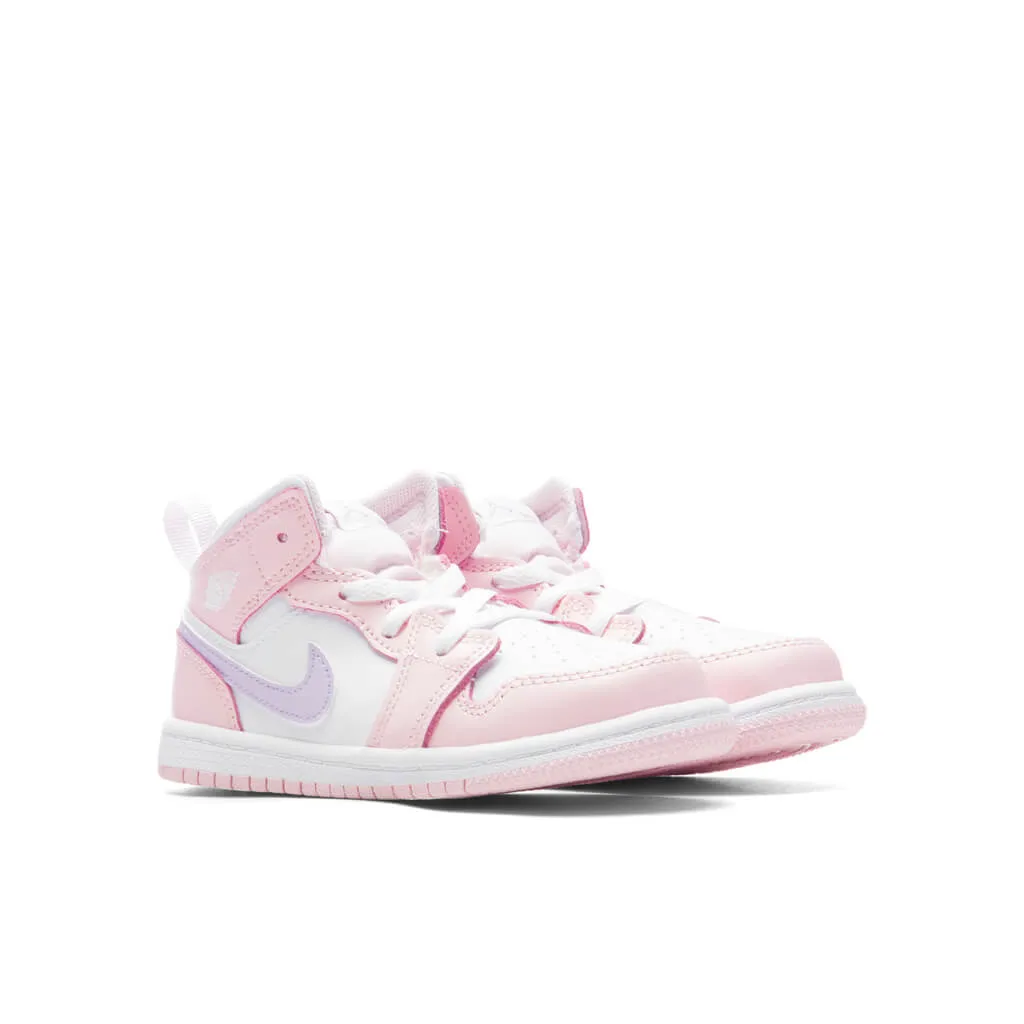 Jordan 1 Mid (TD) - Pink Wash/Violet Frost/White