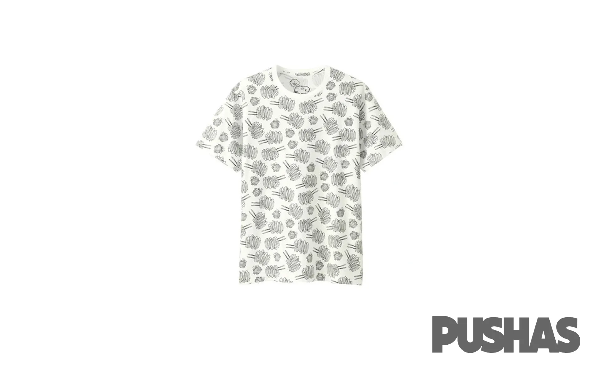 KAWS x Uniqlo x Peanuts Dust Cloud All Over T-Shirt 'White' (2017)