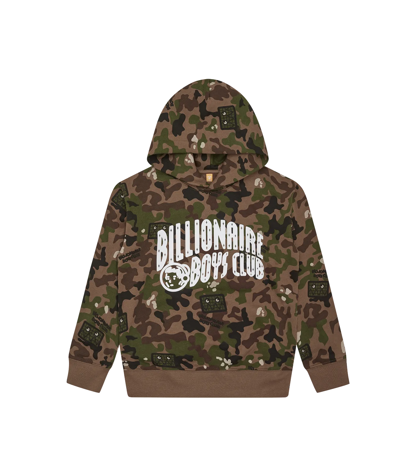 KIDS CAMO ARCH LOGO POPOVER HOOD - BROWN CAMO