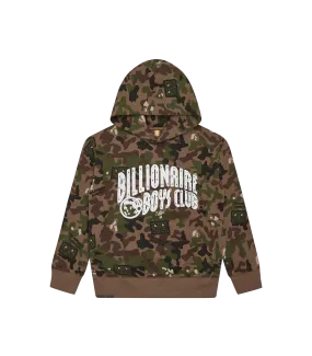 KIDS CAMO ARCH LOGO POPOVER HOOD - BROWN CAMO