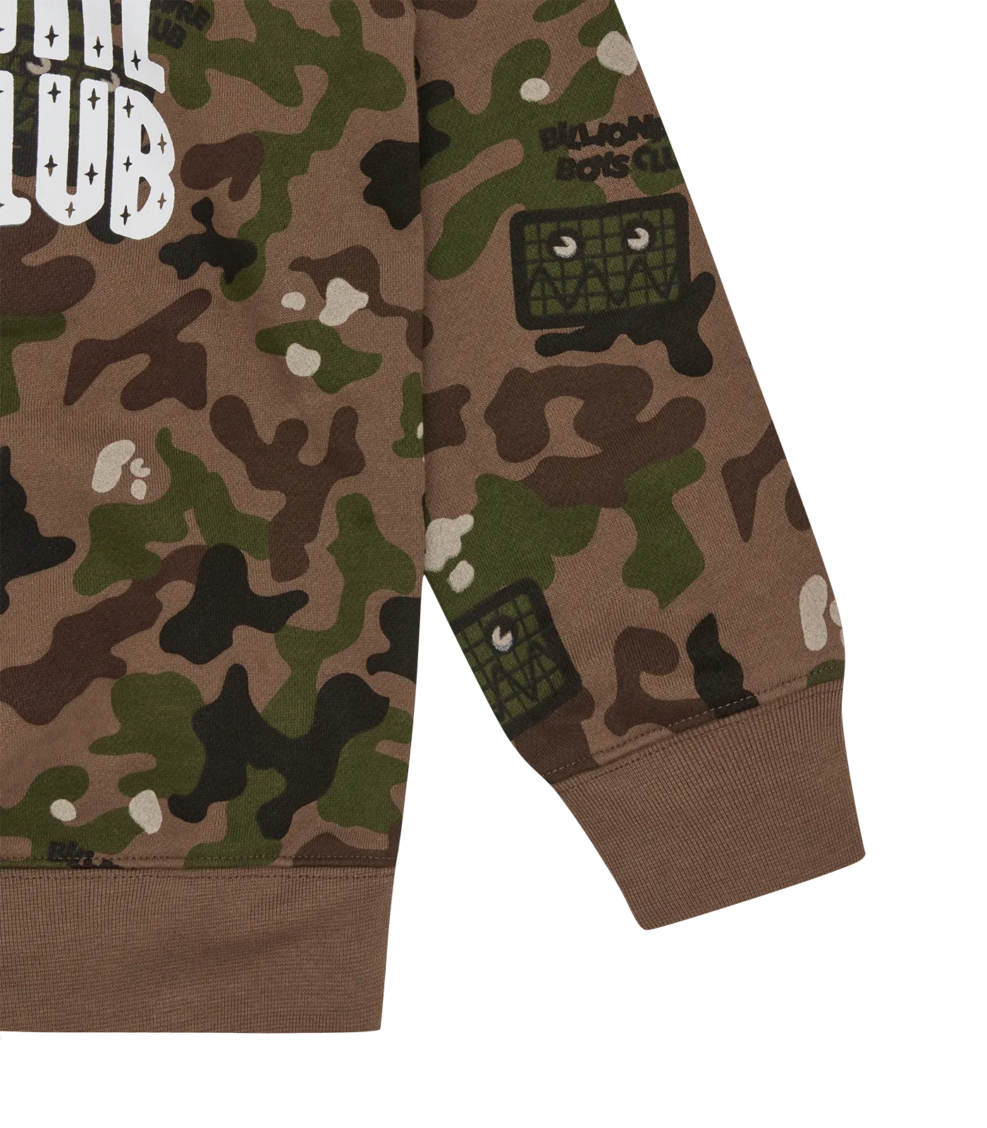 KIDS CAMO ARCH LOGO POPOVER HOOD - BROWN CAMO