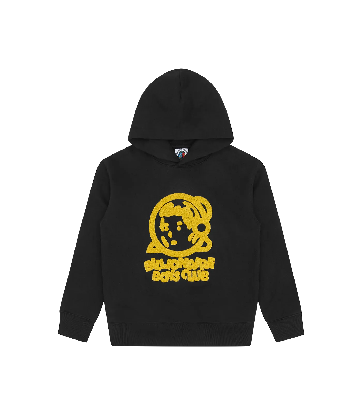 KIDS CHAINSTITCH LOGO POPOVER HOOD - BLACK