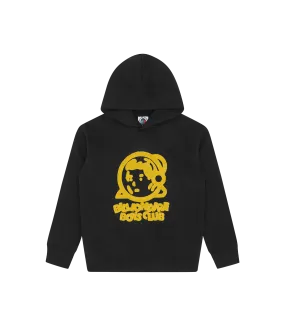 KIDS CHAINSTITCH LOGO POPOVER HOOD - BLACK