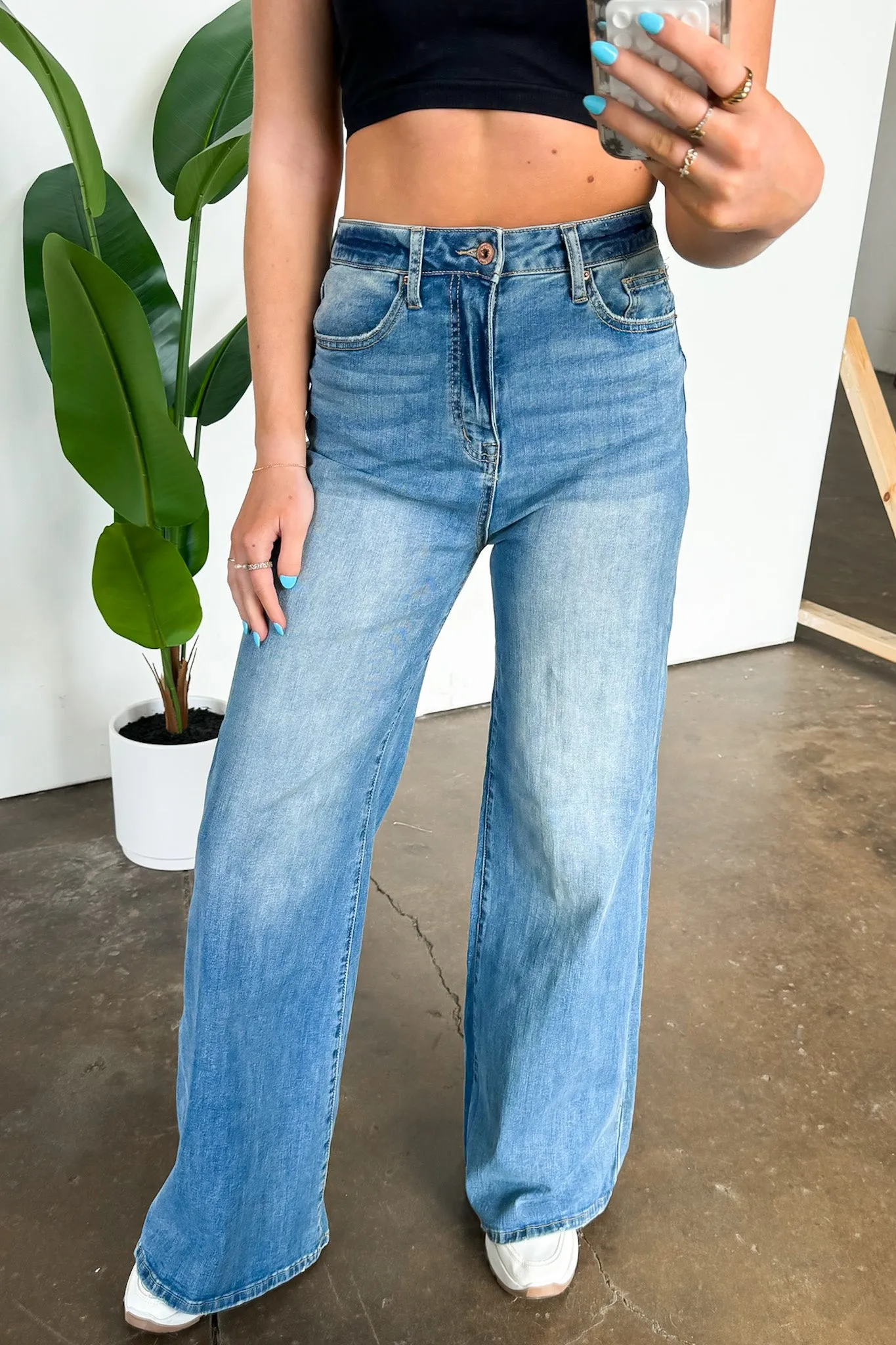 Laveson High Rise Super Wide Leg Jeans