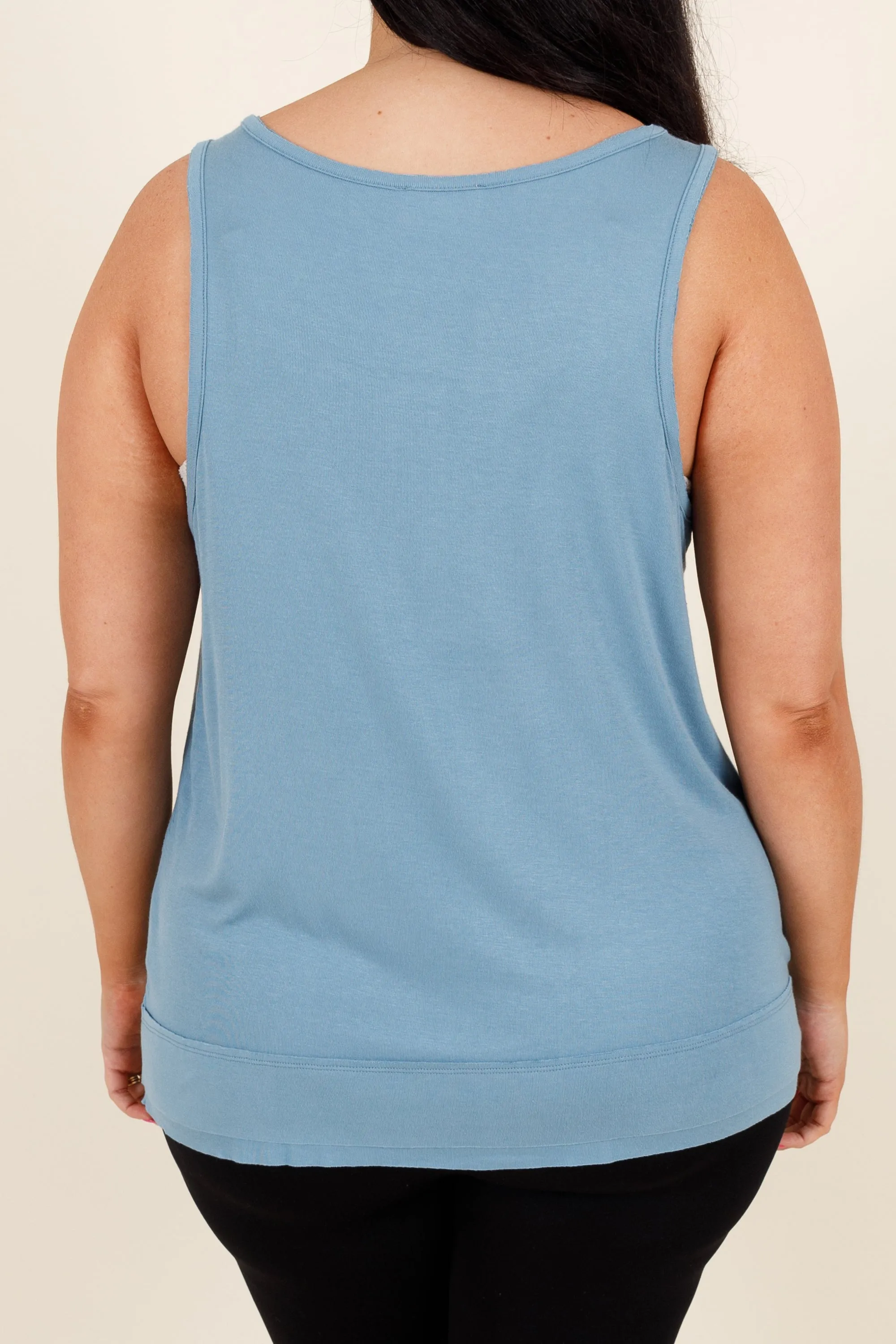 Layers Of Joy Tank, Denim