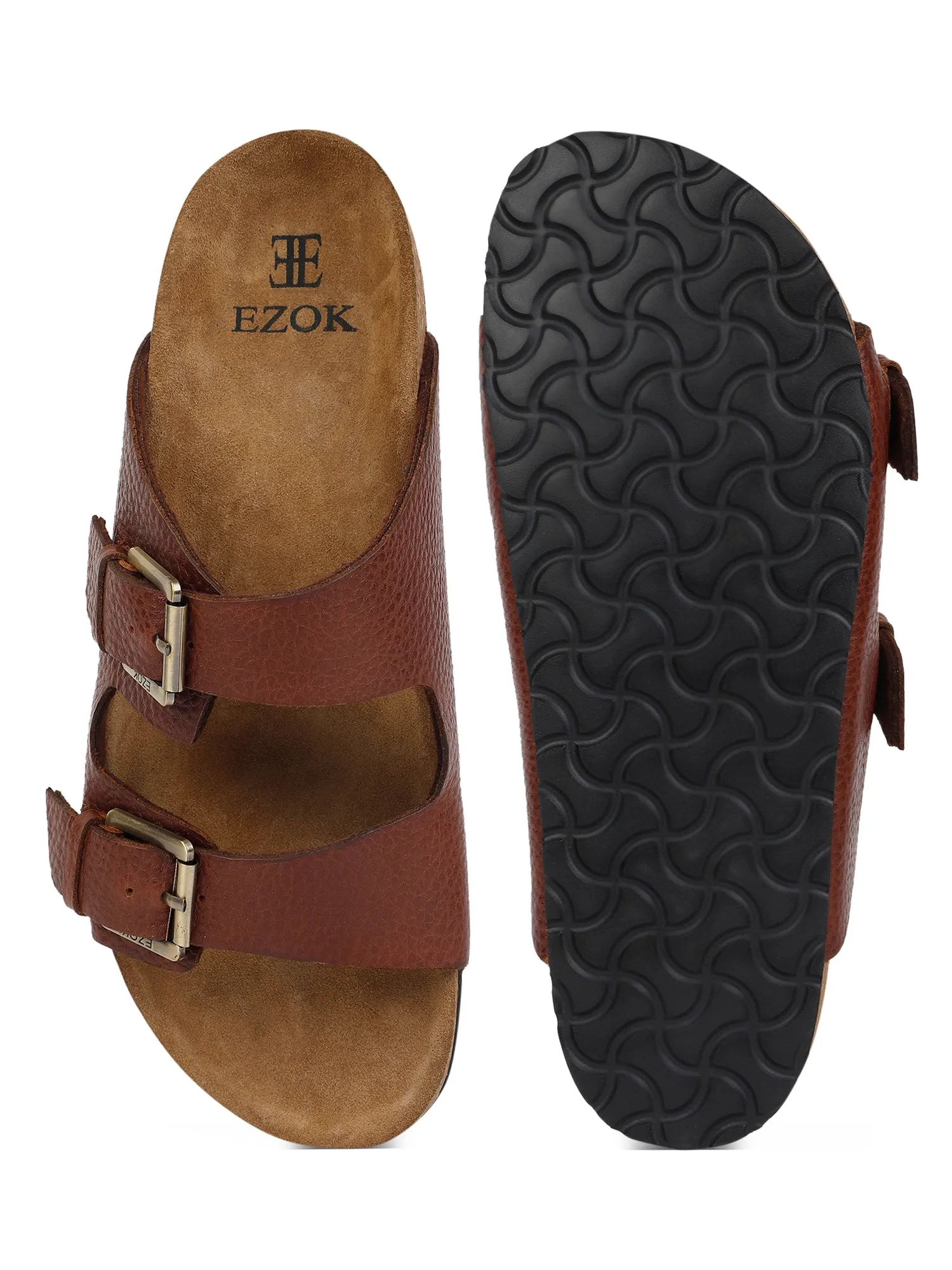 Leather sandal for men (Brown)