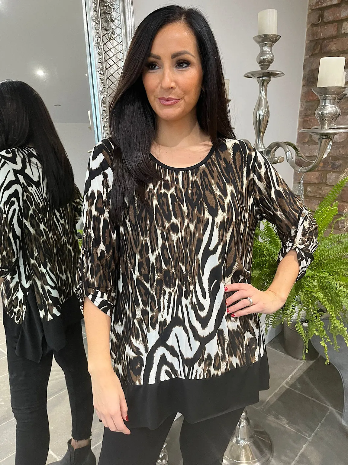 Leopard Hanky Hem Top Brooke