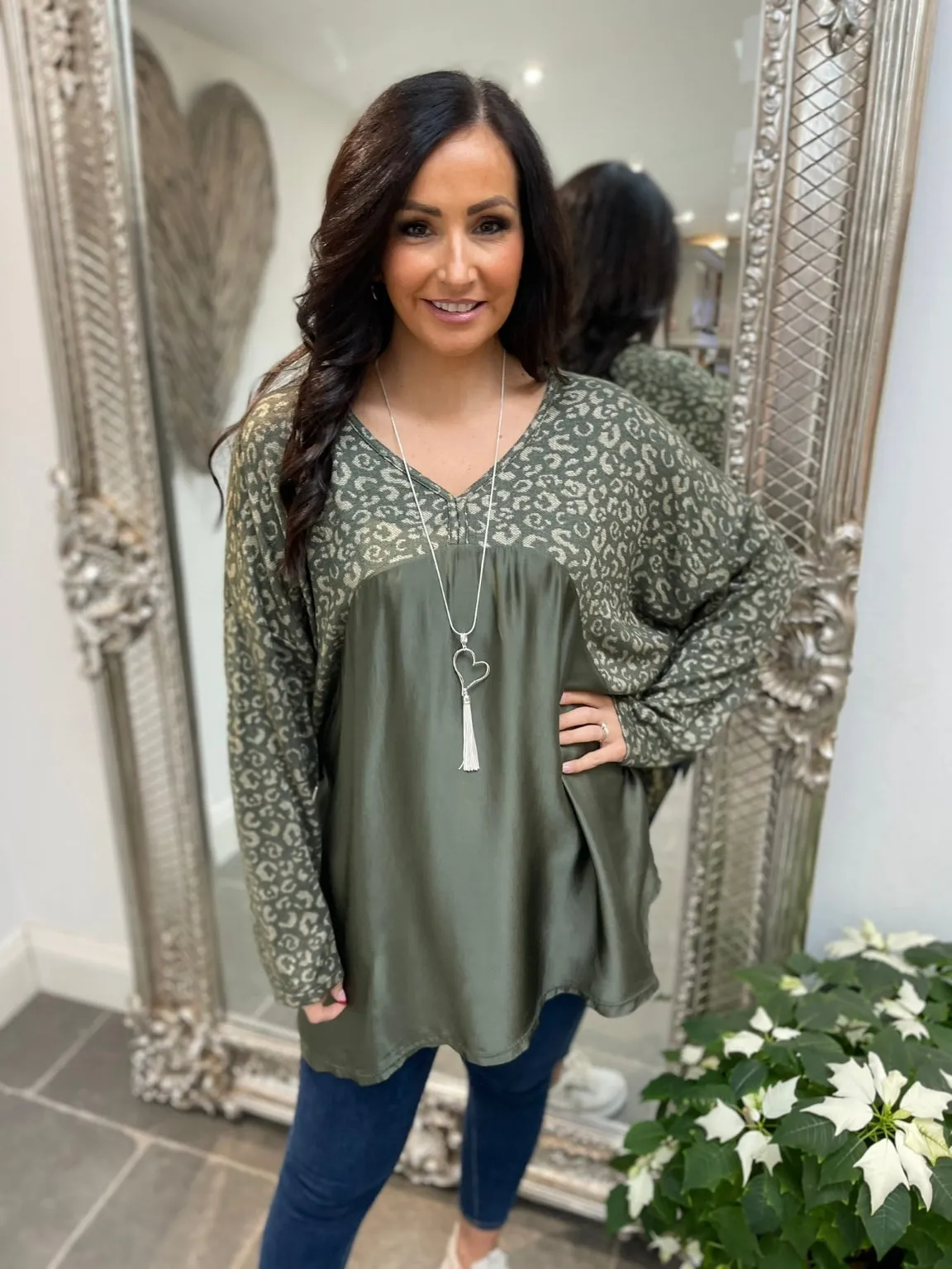 Leopard Silk Front Top Britt