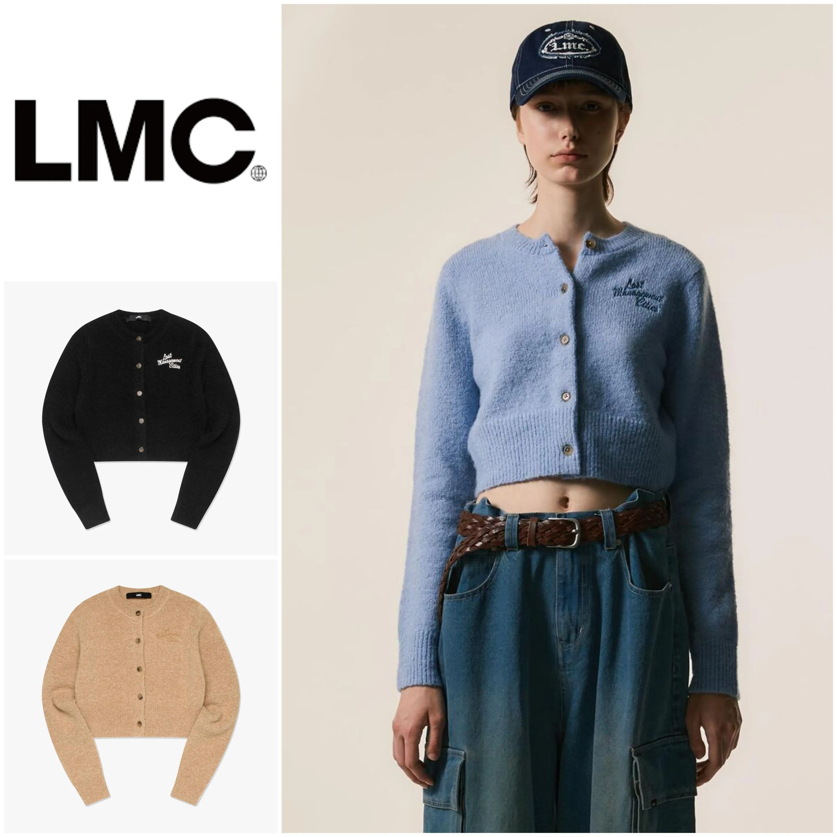 LMC  |Unisex Street Style Long Sleeves Logo Cardigans