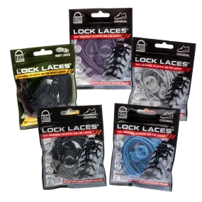 Lock Laces Pick Your Own 5-Pack No-Tie Shoelaces