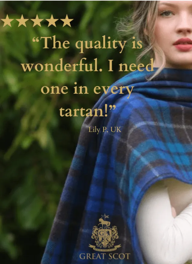 Luxury Oversized Scarf (Buchanan Blue) | Extra Warmth