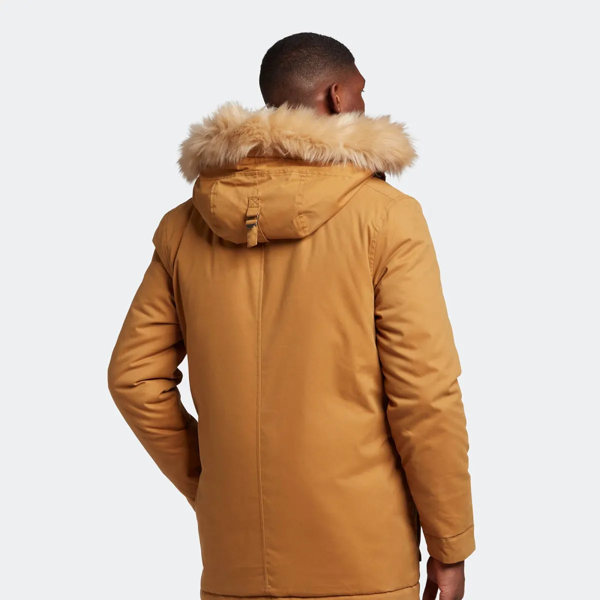 Lyle & Scott Winter Weight Micro Fleece Lined Parka in Anniversary Gold