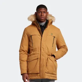 Lyle & Scott Winter Weight Micro Fleece Lined Parka in Anniversary Gold