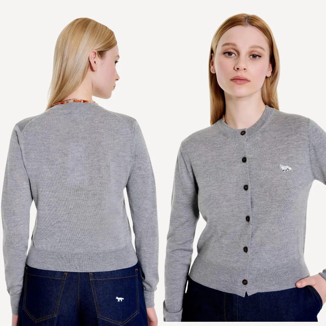 MAISON KITSUNE  |Long Sleeves Plain Cardigans