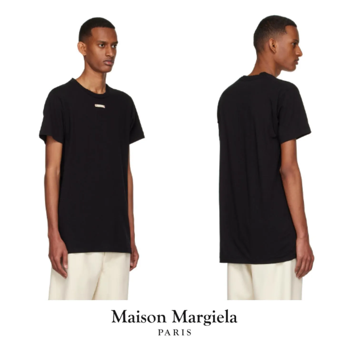 Maison Margiela  |Crew Neck Pullovers Street Style Plain Cotton Short Sleeves