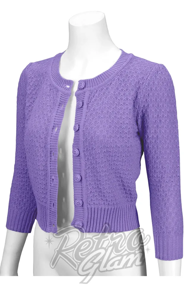 Mak Textured Cardigan in Blueberry