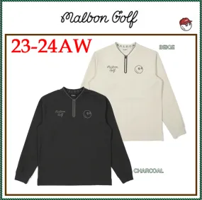 Malbon Golf  |Street Style Long Sleeves Plain Long Sleeve T-shirt Logo