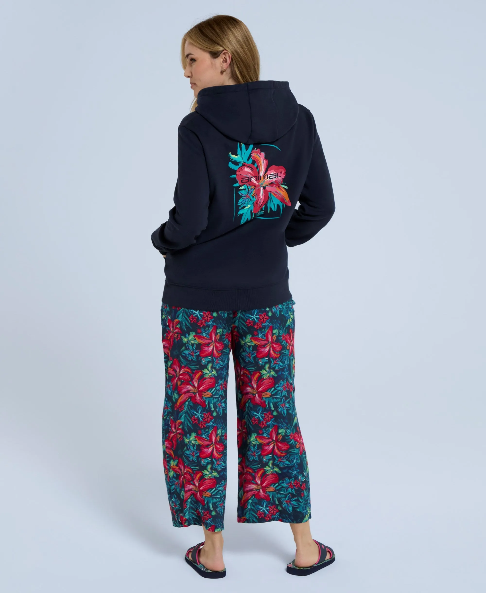 Maya Womens Full-Zip Hoodie - Navy