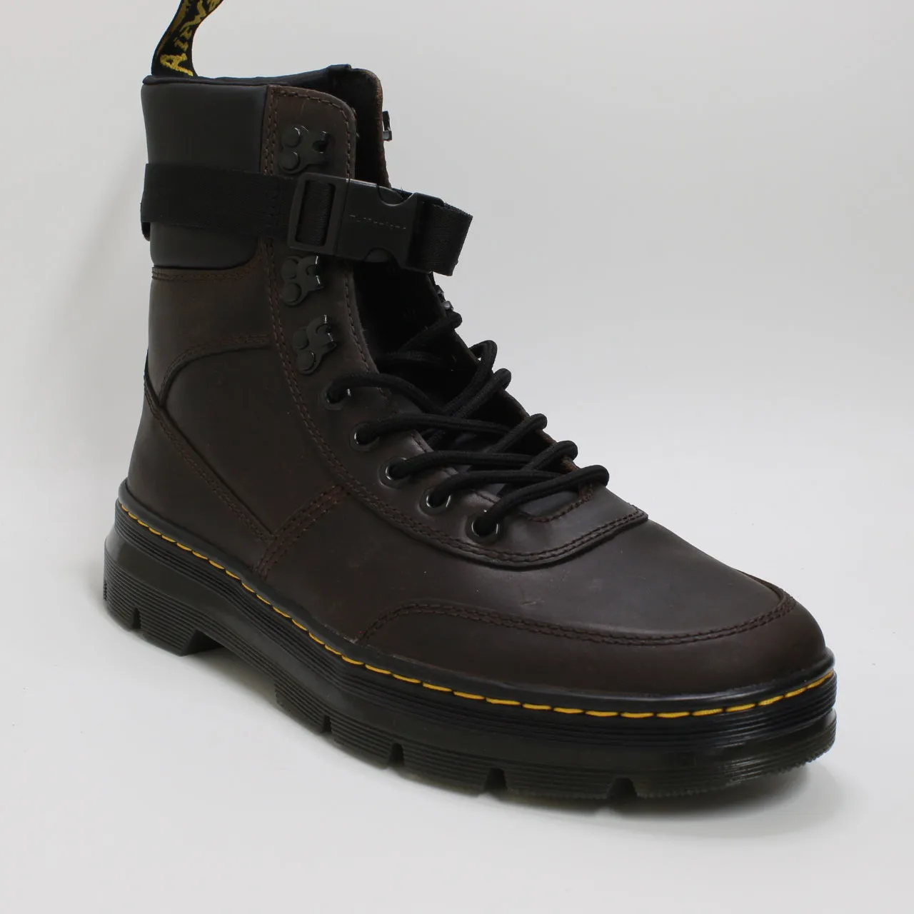 Mens Dr. Martens Combs Tech Boots Dark Brown Crazy Horse